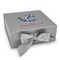 Sail Boats & Stripes Gift Boxes with Magnetic Lid - Silver - Front