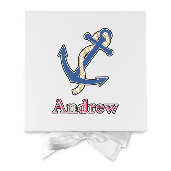 Sail Boats & Stripes Gift Boxes with Magnetic Lid - White - Approval