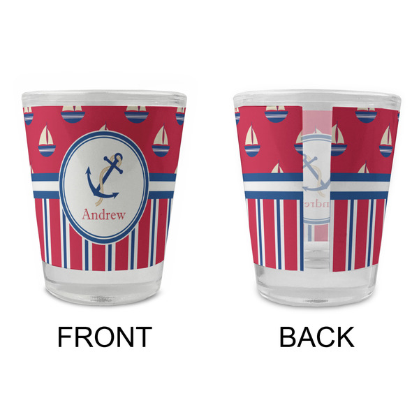 Sail Boats & Stripes Glass Shot Glass - Standard - APPROVAL
