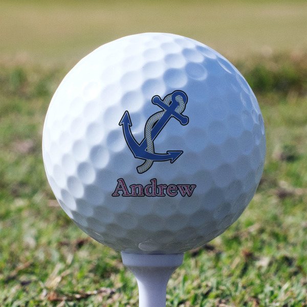 Sail Boats & Stripes Golf Ball - Branded - Tee