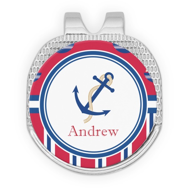 Sail Boats & Stripes Golf Ball Hat Marker Hat Clip