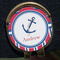 Sail Boats & Stripes Golf Ball Marker Hat Clip - Gold - Close Up
