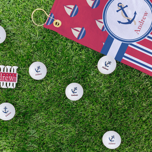 Sail Boats & Stripes Golf Balls - Generic - Set of 12 - LIFESTYLE