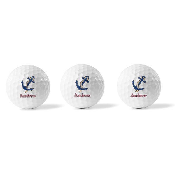 Sail Boats & Stripes Golf Balls - Generic - Set of 3 - APPROVAL