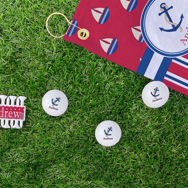 Sail Boats & Stripes Golf Balls - Generic - Set of 3 - LIFESTYLE