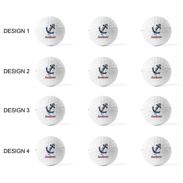 Sail Boats & Stripes Golf Balls - Titleist - Set of 12 - APPROVAL