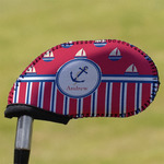 Sail Boats & Stripes Golf Club Iron Cover - Single (Personalized)