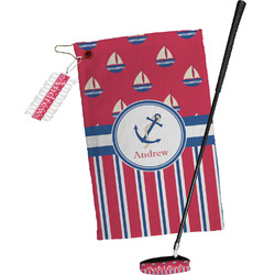 Sail Boats & Stripes Golf Towel Gift Set (Personalized)