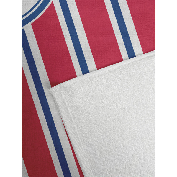 Sail Boats & Stripes Golf Towel - Detail