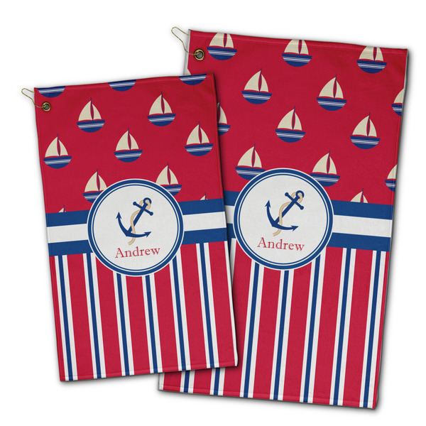 Sail Boats & Stripes Golf Towel - PARENT (small and large)