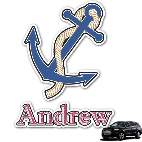 Custom Sail Boats & Stripes Graphic Car Decal (Personalized)