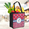 Sail Boats & Stripes Grocery Bag - LIFESTYLE