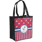 Sail Boats & Stripes Grocery Bag (Personalized)