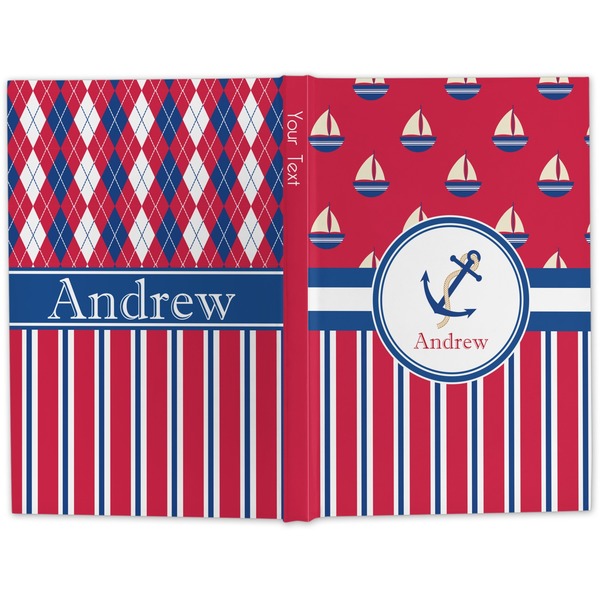 Sail Boats & Stripes Hard Cover Journal - Apvl
