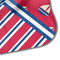Sail Boats & Stripes Hooded Baby Towel- Detail Corner