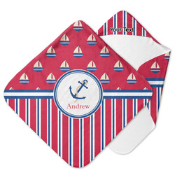 Sail Boats & Stripes Hooded Baby Towel (Personalized)