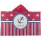 Sail Boats & Stripes Hooded towel