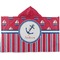 Sail Boats & Stripes Kids Hooded Towel (Personalized)