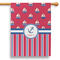 Sail Boats & Stripes 28" House Flag - Double Sided (Personalized)