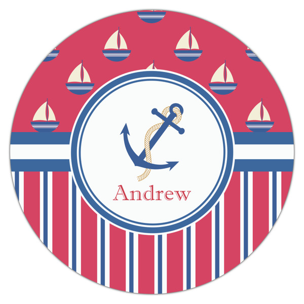 Sail Boats & Stripes Icing Circle - Large - Single