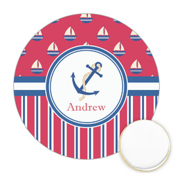 Sail Boats & Stripes Printed Cookie Topper - 2.5" (Personalized)