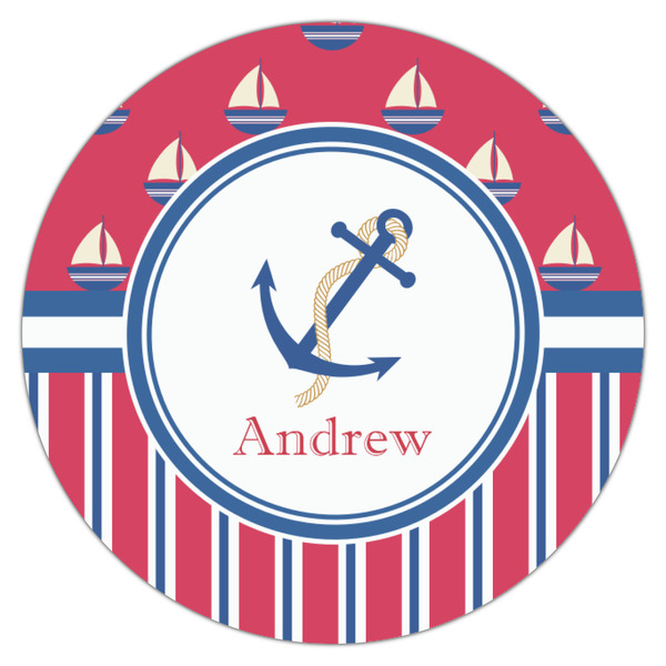 Sail Boats & Stripes Icing Circle - Small - Single