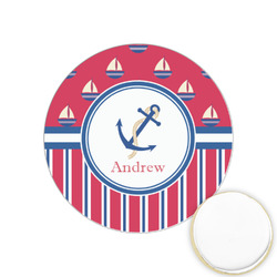 Sail Boats & Stripes Printed Cookie Topper - 1.25" (Personalized)