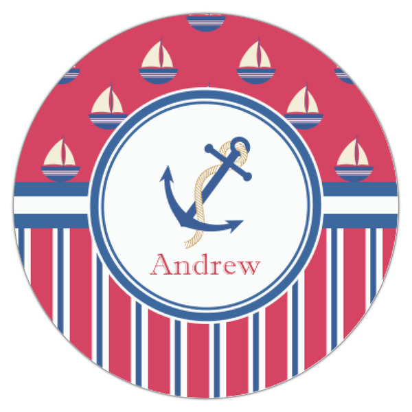Sail Boats & Stripes Icing Circle - XSmall - Single
