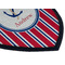 Sail Boats & Stripes Iron on Shield 3 Detail