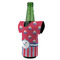 Sail Boats & Stripes Jersey Bottle Cooler - ANGLE (on bottle)