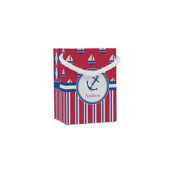 Custom Sail Boats & Stripes Jewelry Gift Bags (Personalized)