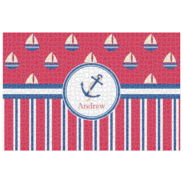 Custom Sail Boats & Stripes 1014 pc Jigsaw Puzzle (Personalized)