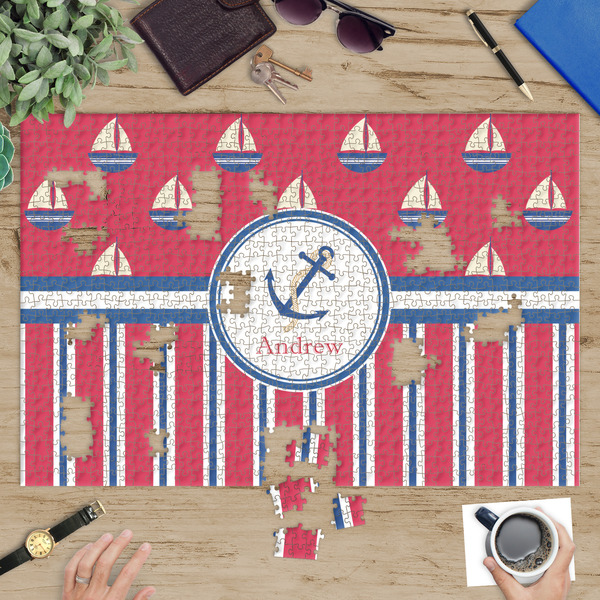 Sail Boats & Stripes Jigsaw Puzzle 1014 Piece - In Context