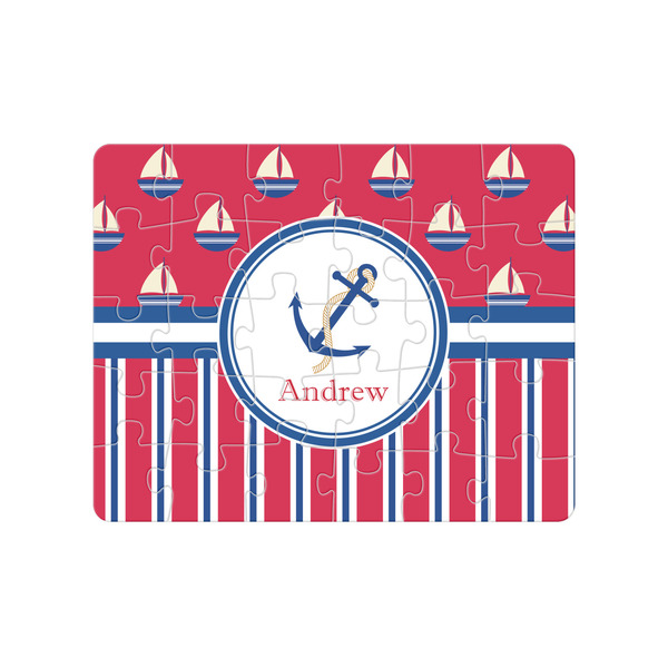 Custom Sail Boats & Stripes Jigsaw Puzzles (Personalized)