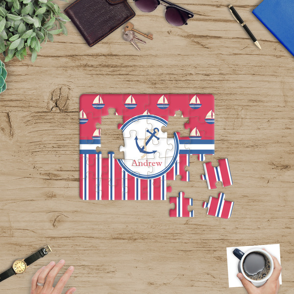 Sail Boats & Stripes Jigsaw Puzzle 30 Piece - In Context