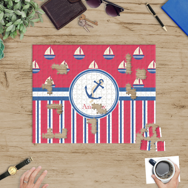 Sail Boats & Stripes Jigsaw Puzzle 500 Piece - In Context