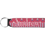 Sail Boats & Stripes Neoprene Keychain Fob (Personalized)