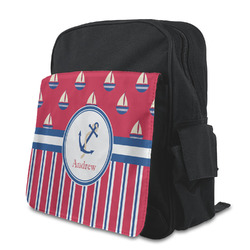 Sail Boats & Stripes Preschool Backpack (Personalized)