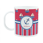 Sail Boats & Stripes Plastic Kids Mug (Personalized)