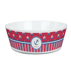 Sail Boats & Stripes Kid's Bowl (Personalized)