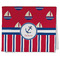 Sail Boats & Stripes Kitchen Towel - Poly Cotton - Folded Half