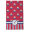 Sail Boats & Stripes Kitchen Towel - Poly Cotton - Full Front