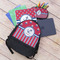 Sail Boats & Stripes Large Backpack - Black - With Stuff