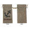 Sail Boats & Stripes Large Burlap Gift Bags - Front Approval