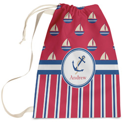 Sail Boats & Stripes Laundry Bag (Personalized)