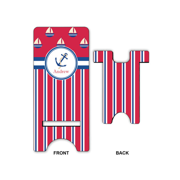 Sail Boats & Stripes Large Phone Stand - Front & Back