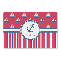 Sail Boats & Stripes Large Rectangle Car Magnet (Personalized)