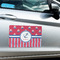 Sail Boats & Stripes Large Rectangle Car Magnets- In Context