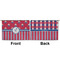Sail Boats & Stripes Large Zipper Pouch Approval (Front and Back)