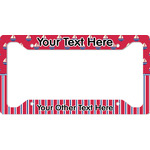 Sail Boats & Stripes License Plate Frame (Personalized)